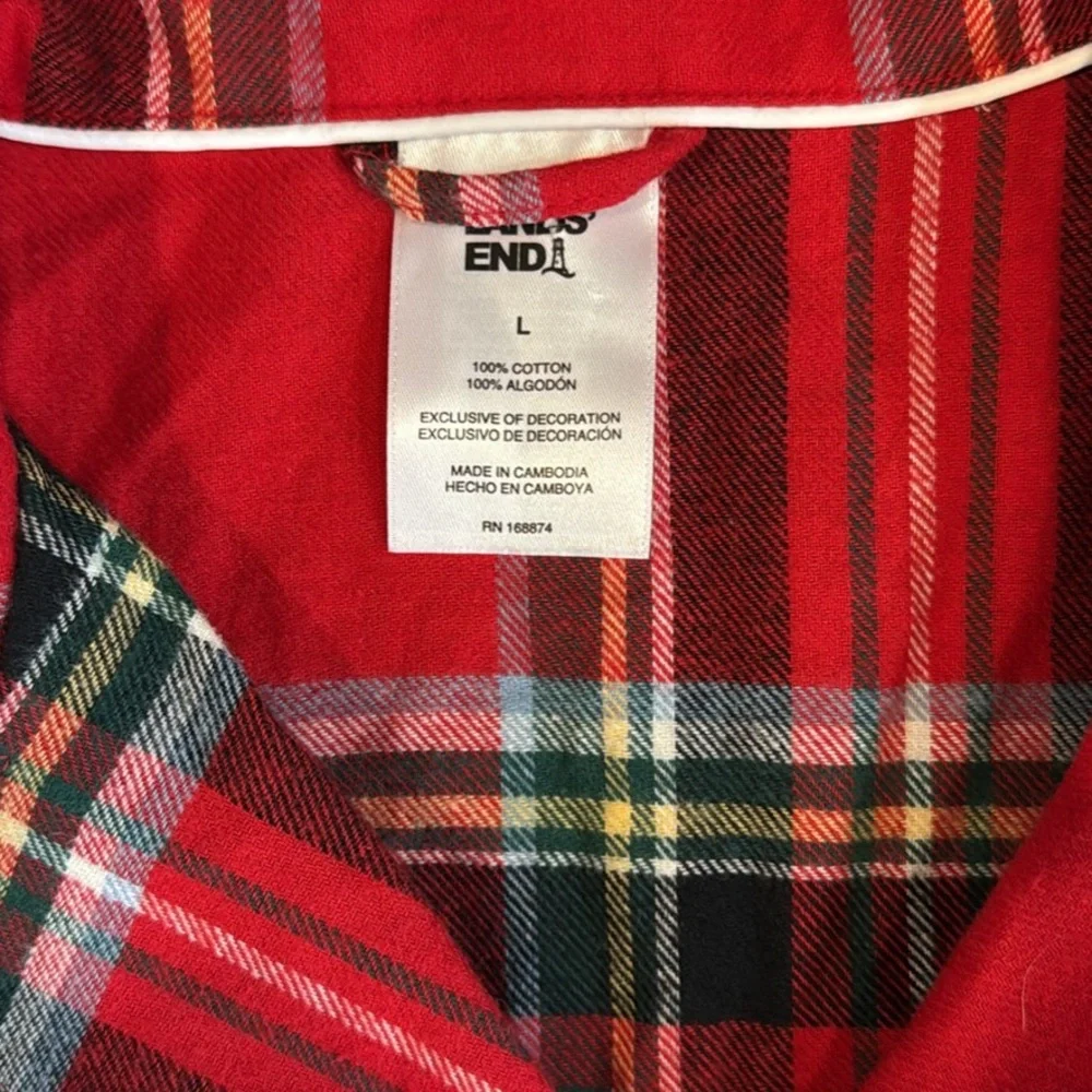 New Lands end flannel pajama set - Picture 3 of 5